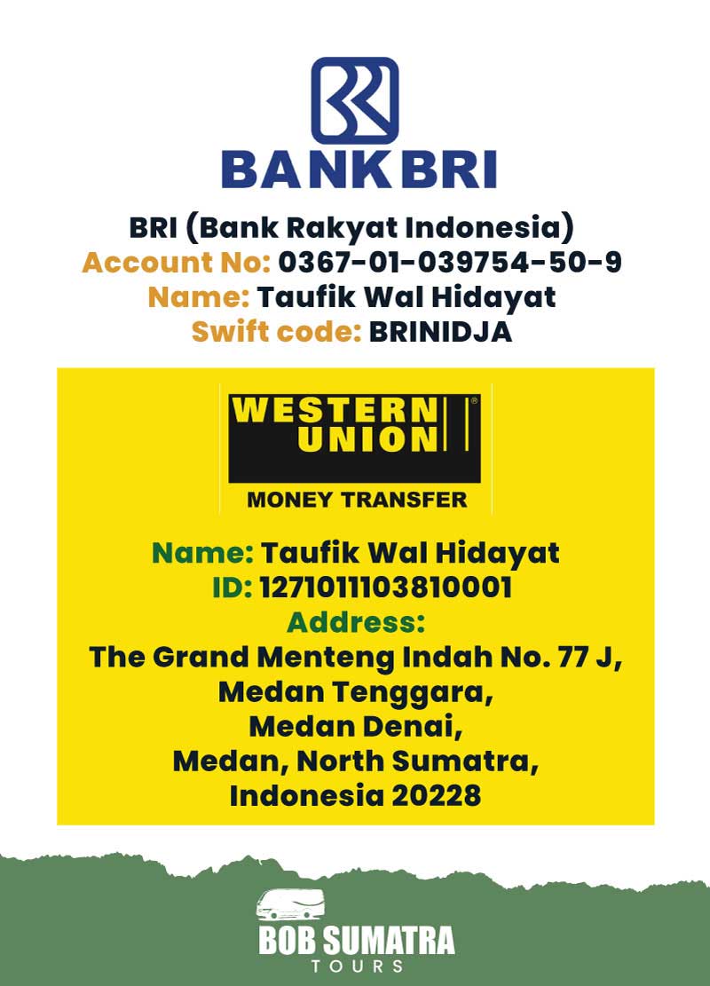 Bob Sumatra Bank Details