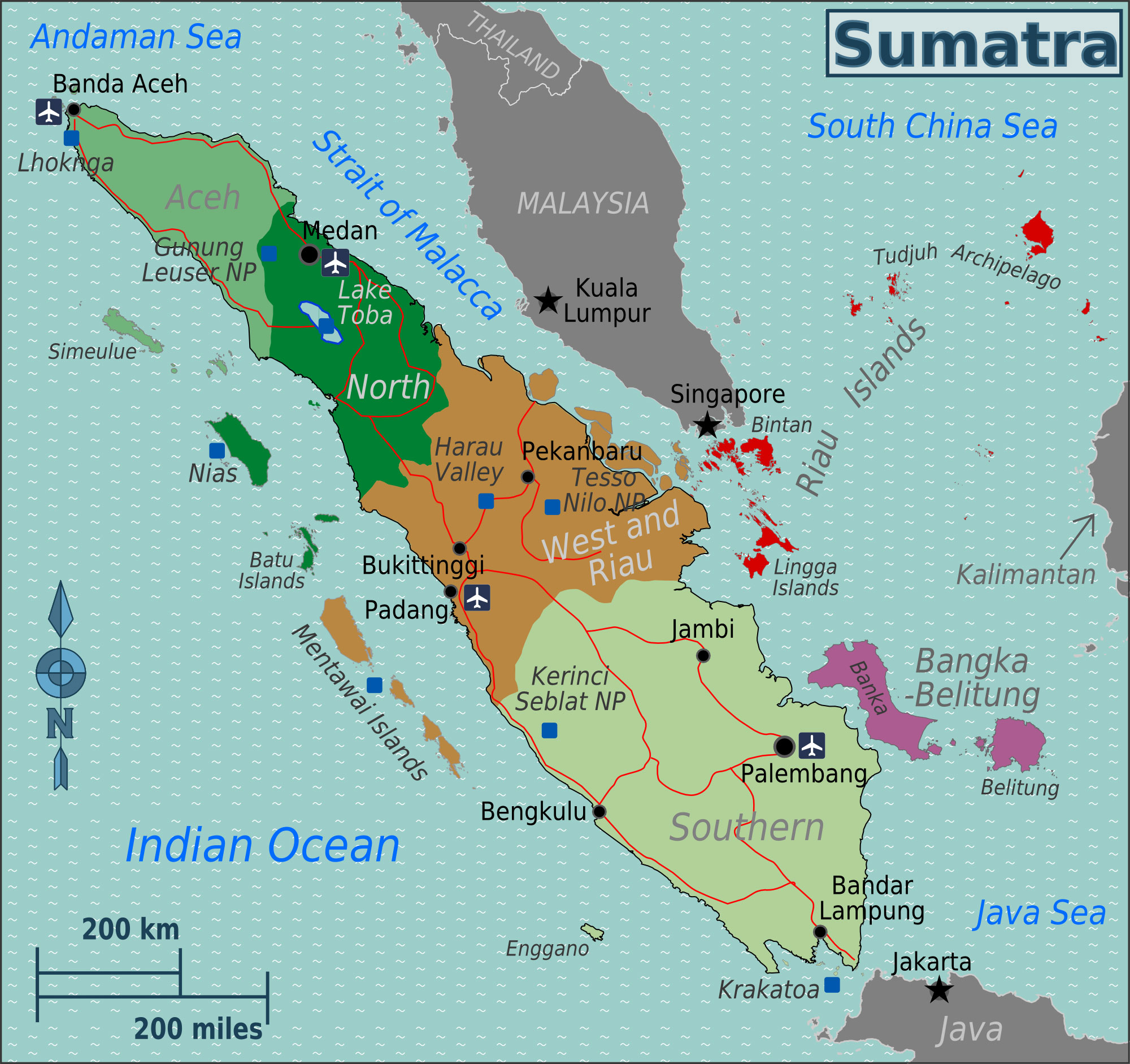Map of Sumatra
